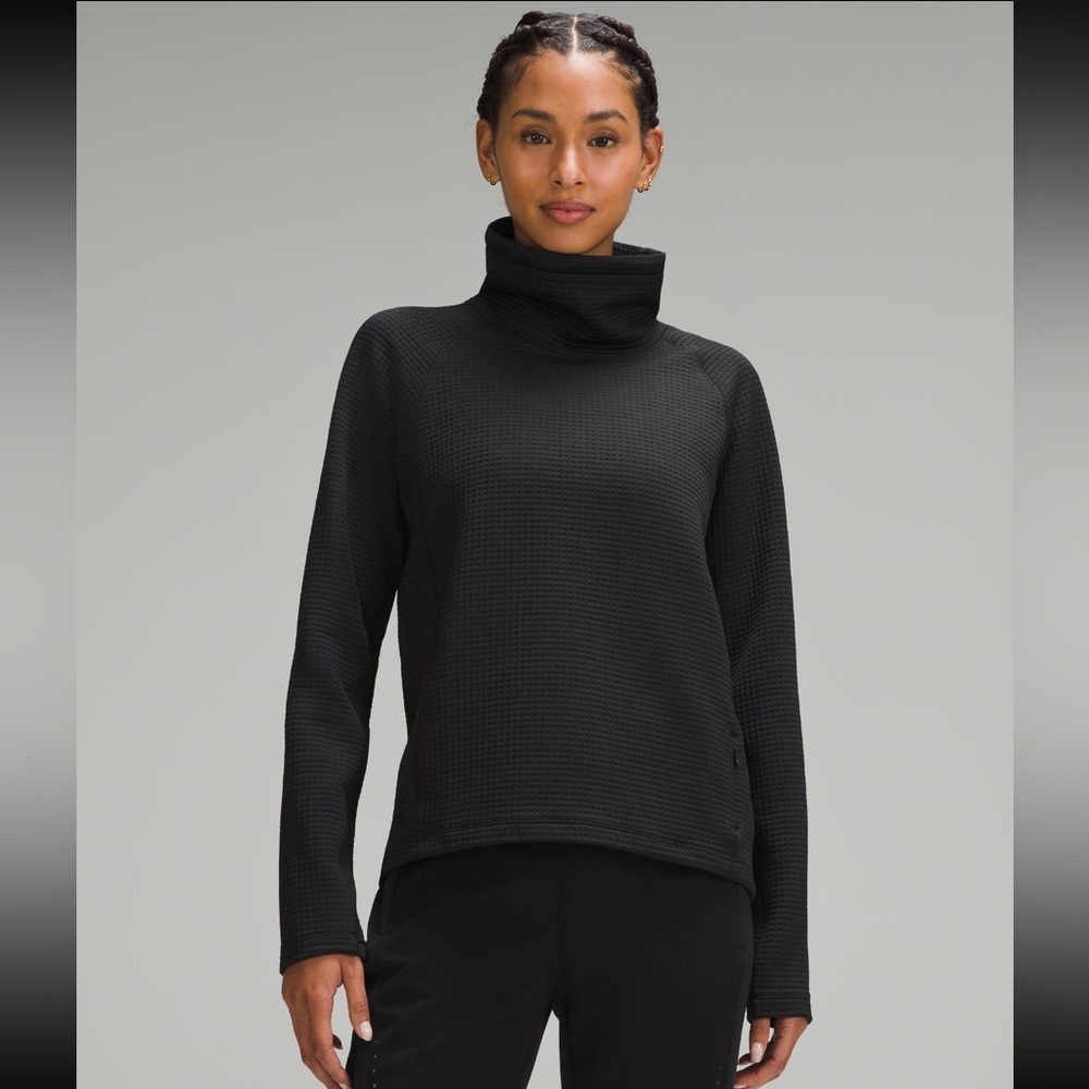 NWOT lululemon Waffle-Knit Funnel-Neck Long Sleeve Shirt